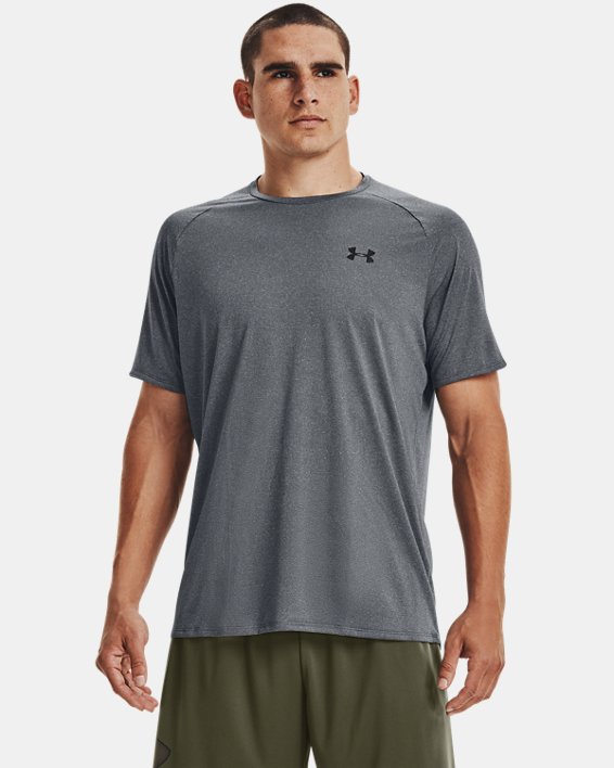 Men's UA Tech™ 2.0 Short Sleeve T-Shirt, Gray, pdpMainDesktop image number 1
